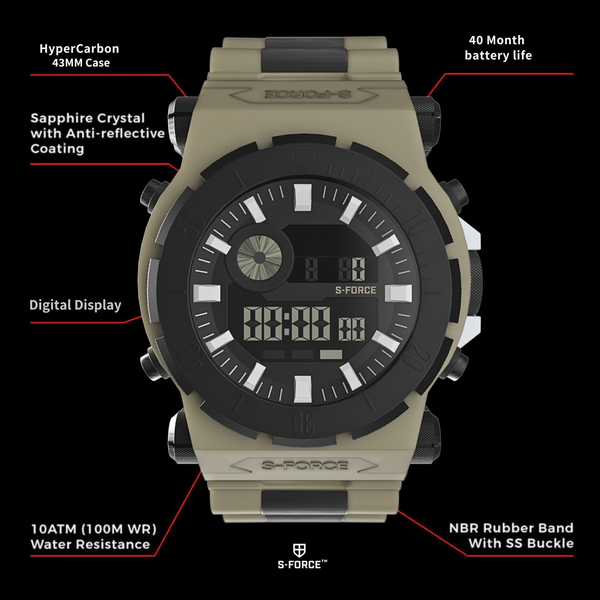 HyperCarbon Digital Desert Storm 43MM S FORCE